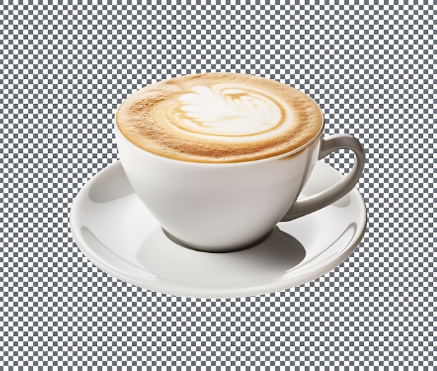 Capuchino sabroso aislado sobre un fondo transparente