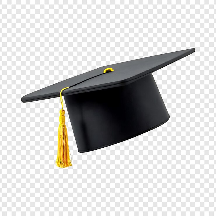 PSD capuchon de graduation carton de mortier noir tassel jaune