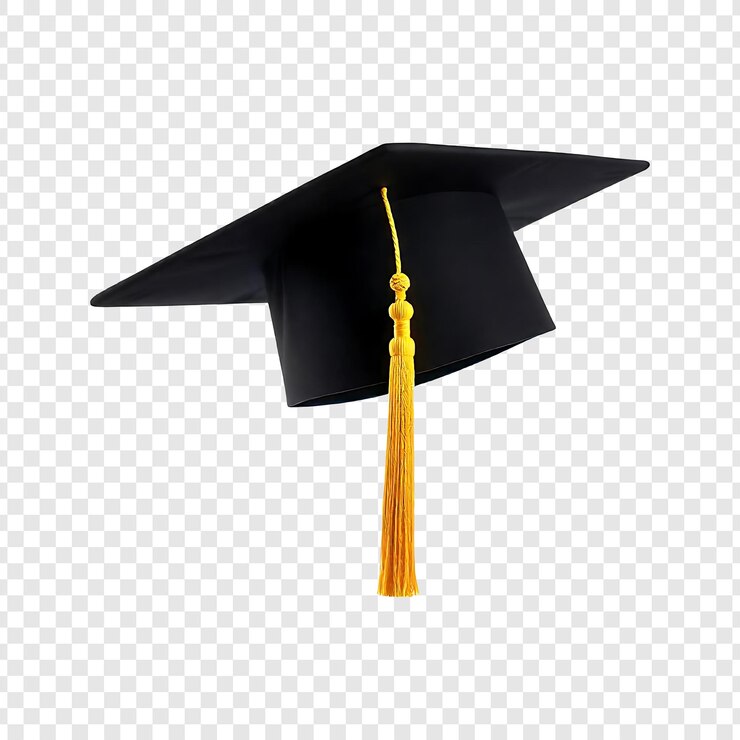 PSD capuchon de graduation carton de mortier noir tassel jaune