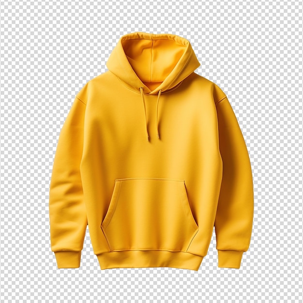 PSD capuz amarelo isolado em fundo transparente png