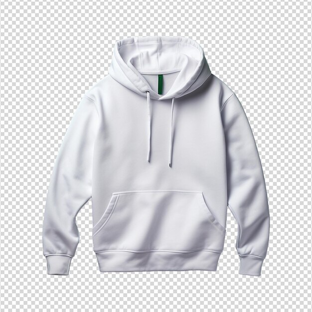 PSD capuz branco isolado em fundo transparente png