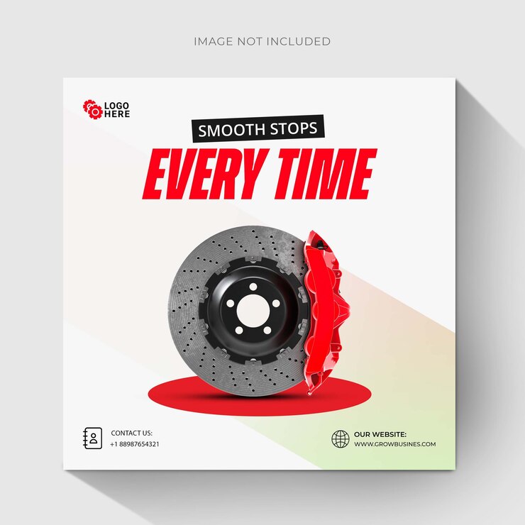 PSD car break pad post sui social media e banner