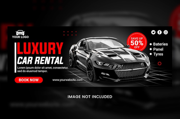 Car Service Facebook Cover Banner Template