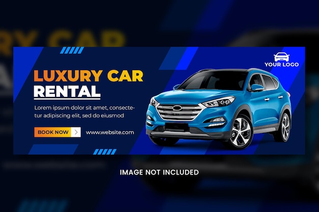 Car Service Facebook-Cover-Banner-Vorlage