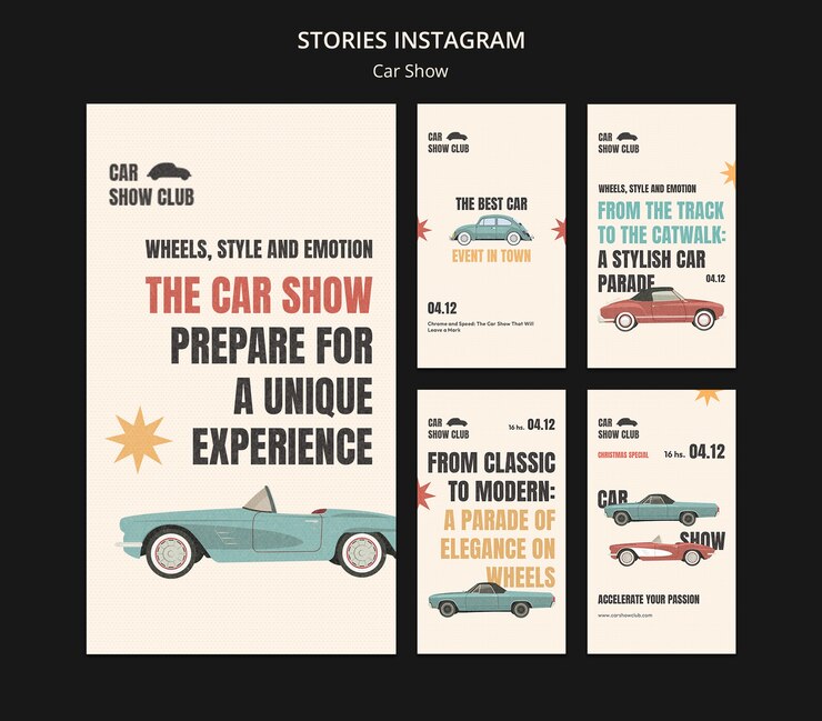 PSD car show  instagram stories