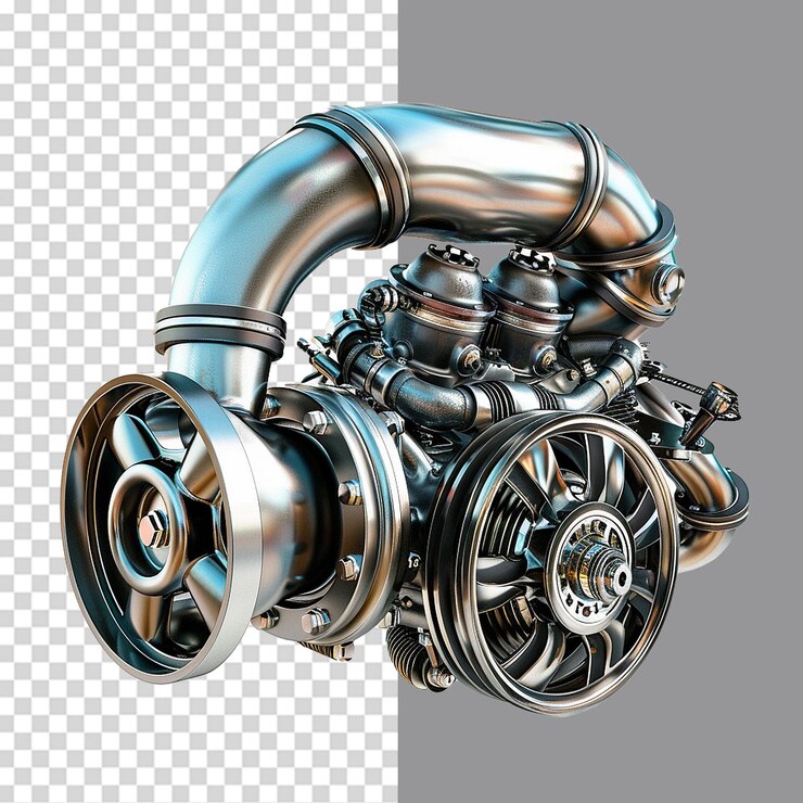 PSD car turbo png isolated on transparent background
