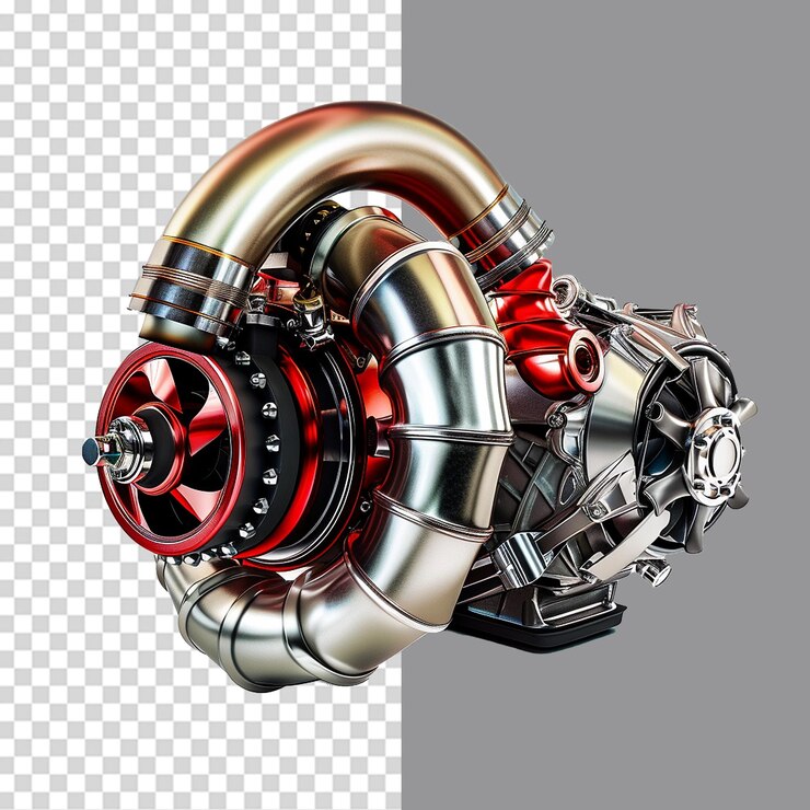 PSD car turbo png isolated on transparent background