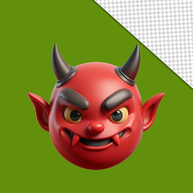 PSD cara de diablo rojo en 3d