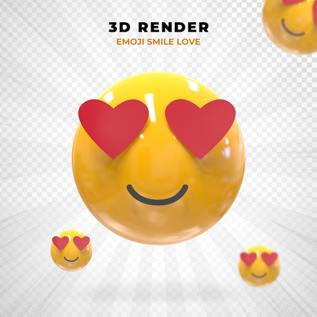 PSD cara emocionada render 3d redes sociales psd