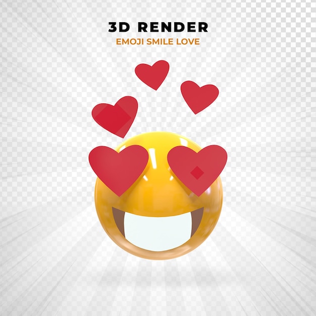 PSD cara emocionada render 3d redes sociales psd