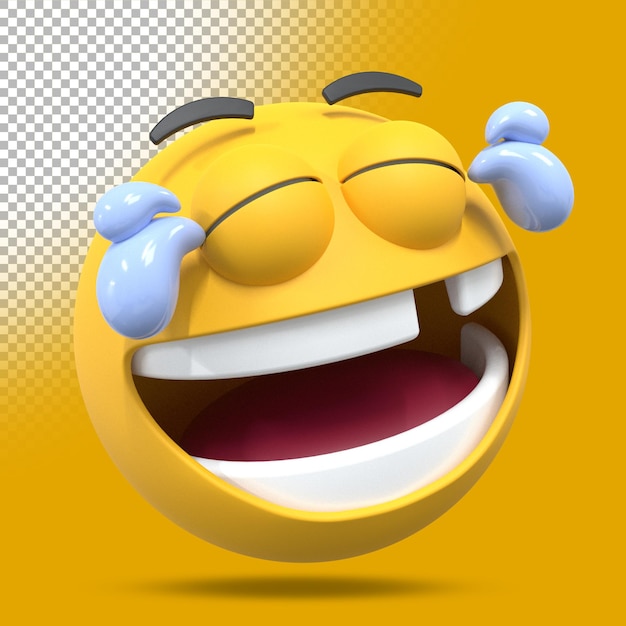 PSD cara emoji 3d con diente faltante. ilustración de procesamiento tridimensional.