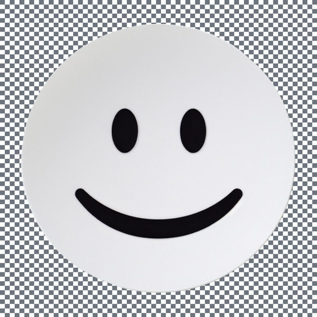 PSD cara de icono de emoji sonriente en un fondo transparente renderizado en 3d