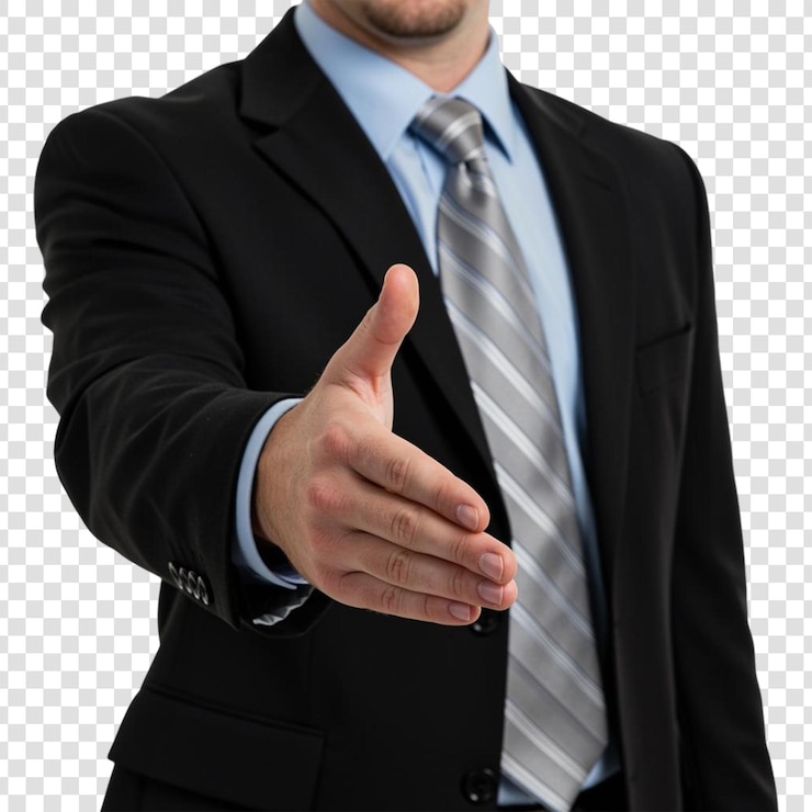 PSD cara sonriente de un hombre de negocios en un fondo transparente