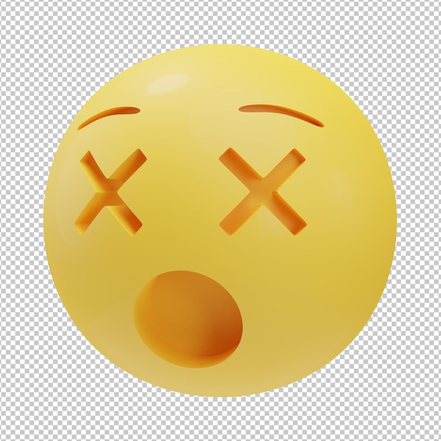 PSD cara sorprendida emoji ilustración 3d