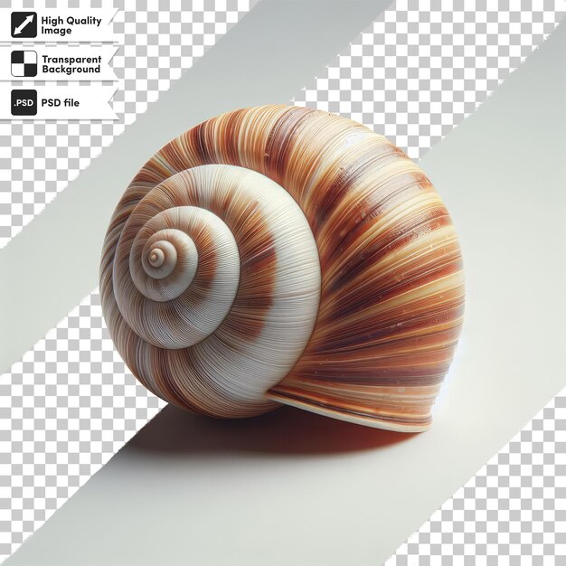 PSD caracol psd em fundo transparente com camada de máscara editável