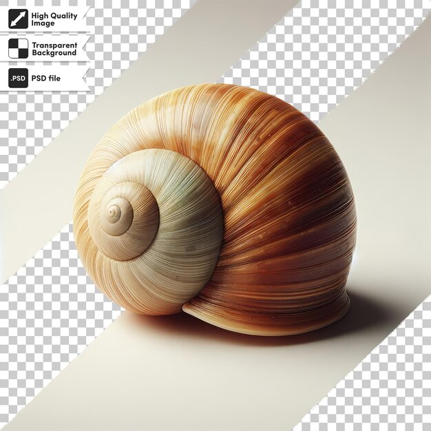 PSD caracol psd en fondo transparente con capa de máscara editable