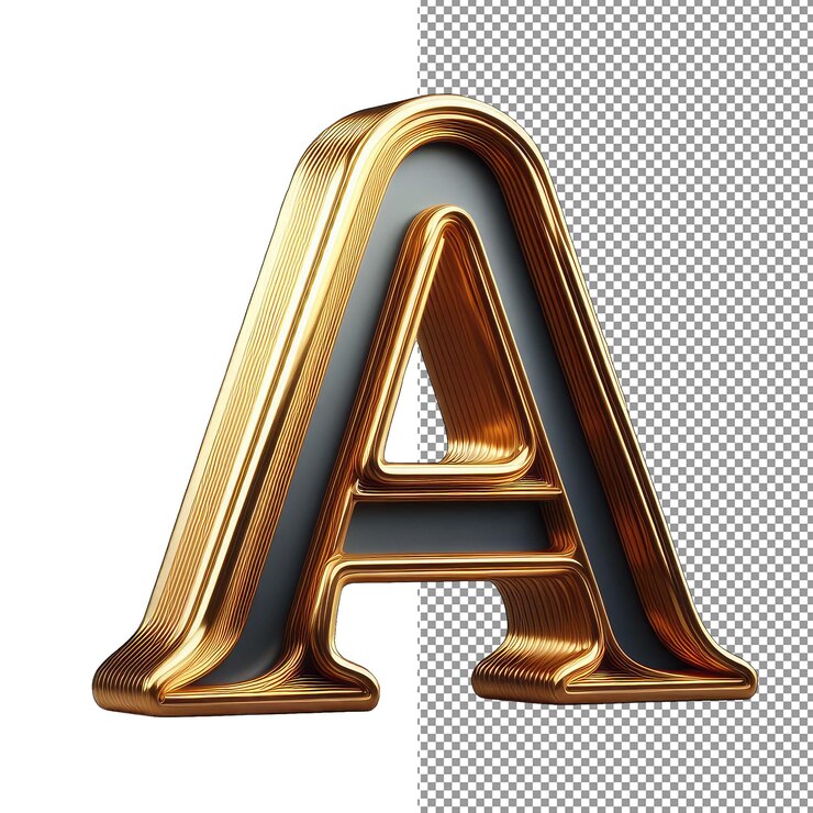 PSD caracteres esculpidos esencia de letras 3d aisladas en forma png