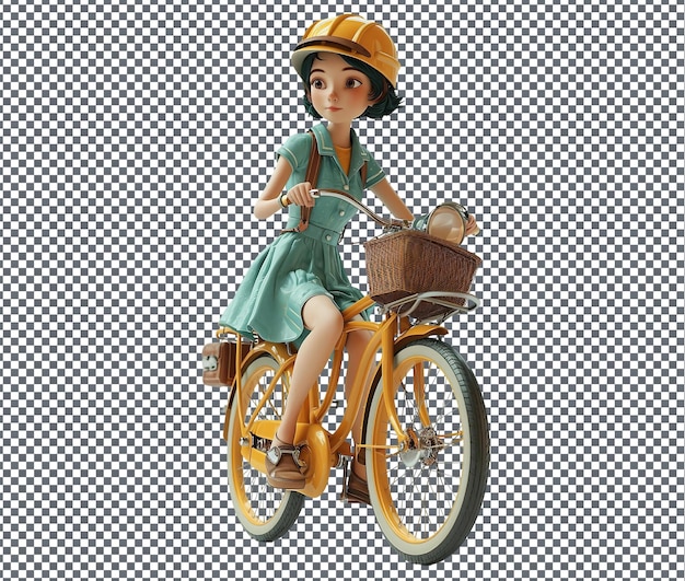 PSD caracterizado por um belo modelo de bicicleta vintage isolado em fundo transparente