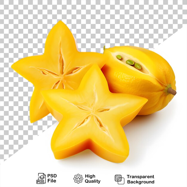 PSD carambola o starfruit en un fondo transparente incluye archivo png