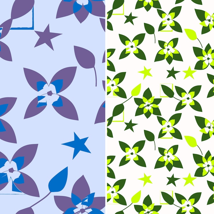 PSD carambola con silueta en forma de estrella y diseño caprichoso w vector de patrón de frutas tropicales único