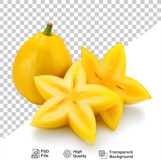 PSD carambola ou starfruit sur fond transparent incluent un fichier png