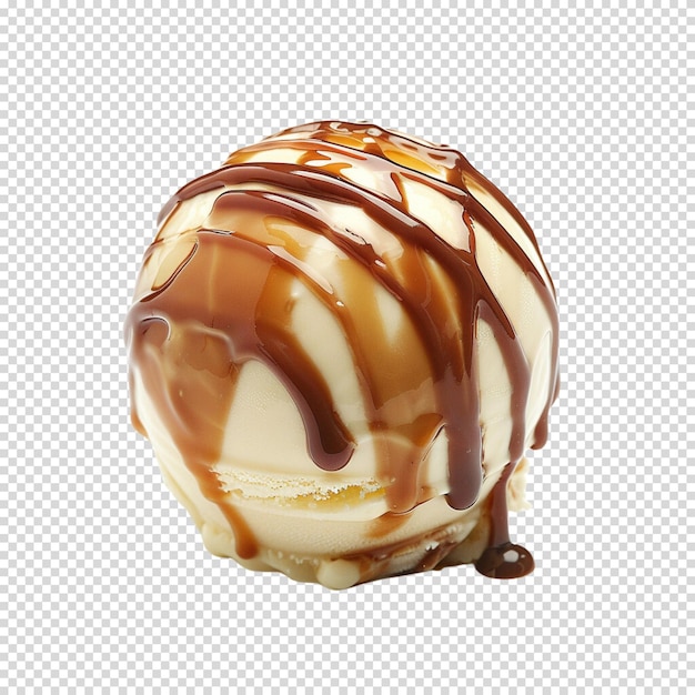 PSD caramel isolé sur fond transparent