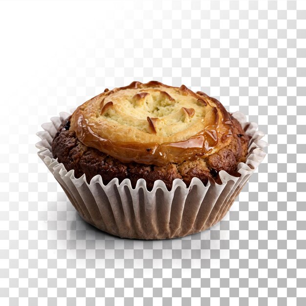 Caramel Swirl Muffin aislado sobre un fondo transparente
