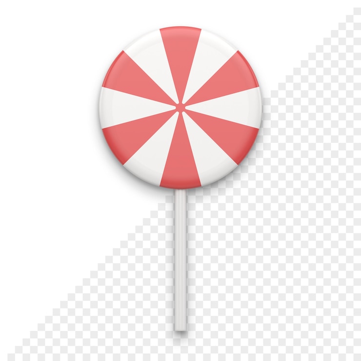 PSD caramelle a strisce su stick 3d icon