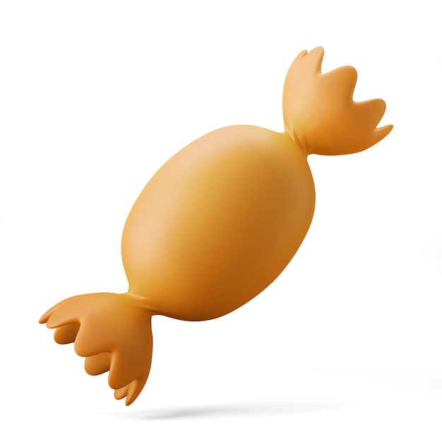 caramelo de doble torsión ilustración en 3d renderización en 3d icono aislado