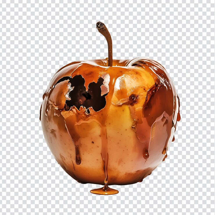 PSD caramelo de manzana en descomposición