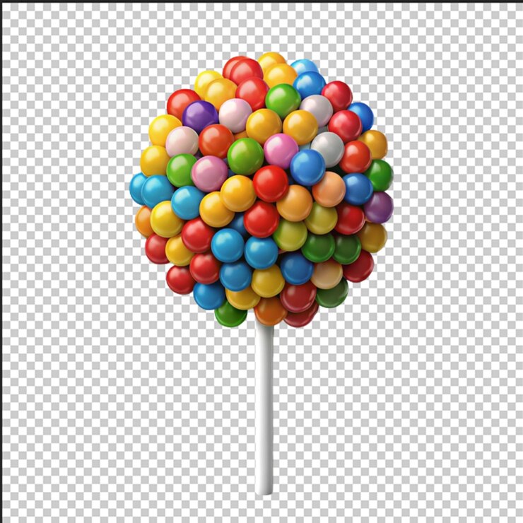 PSD caramelos 3d aislados sobre un fondo transparente