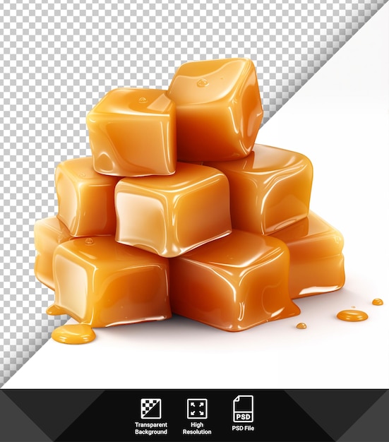 Caramelos de caramelo psd sobre fondo transparente