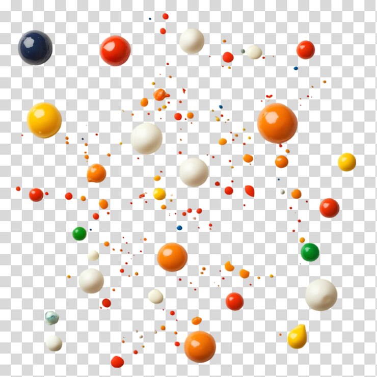 PSD caramelos coloridos aislados en un fondo transparente recorte png