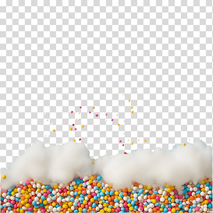 PSD caramelos coloridos aislados en un fondo transparente recorte png