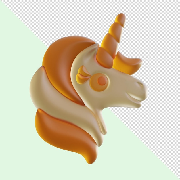 PSD caramelos de goma de unicornio en 3d