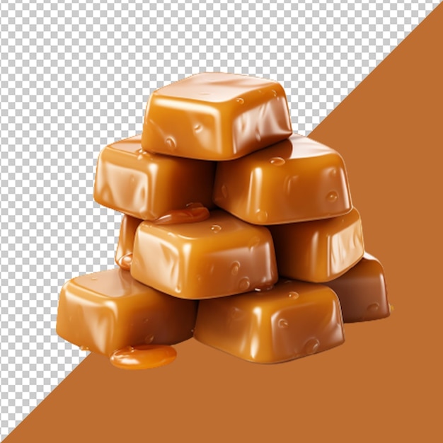 PSD caramelos sabrosos de caramelo psd y png aislados sobre un fondo transparente