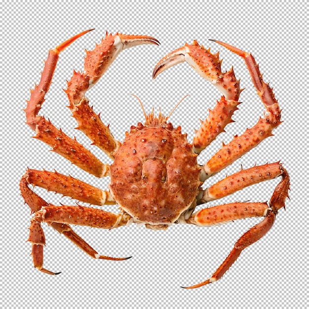 Caranguejo vermelho em fundo transparente
