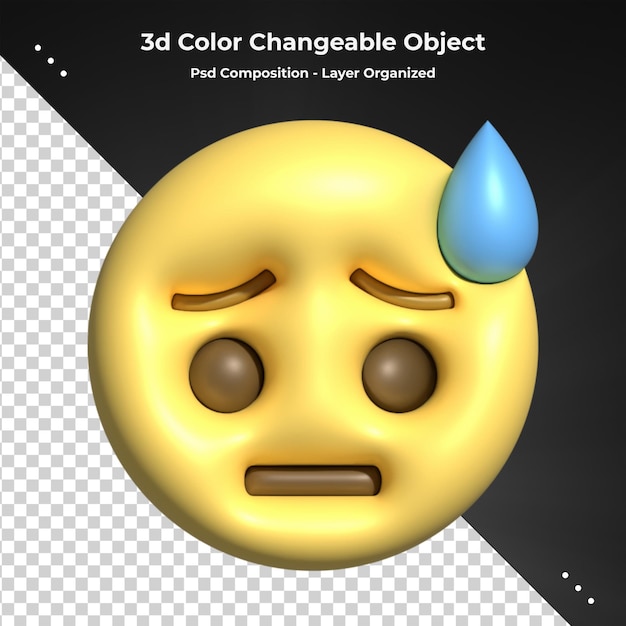 PSD caras emoji 3d con expresiones faciales representación 3d iconos emoji estilizados