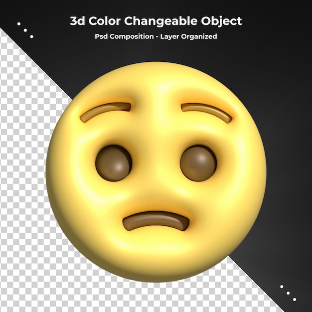 Caras emoji 3d con expresiones faciales Representación 3D Iconos emoji estilizados