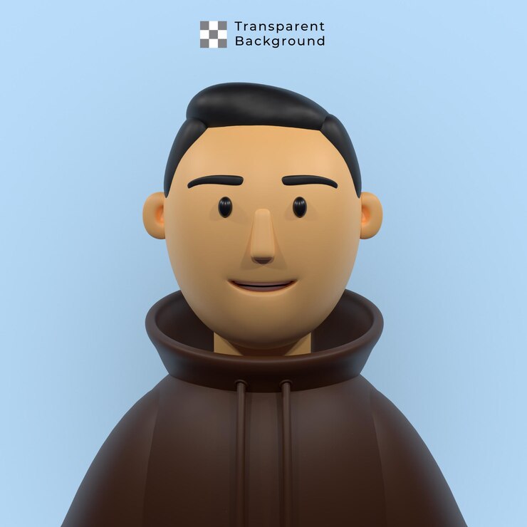 PSD carattere 3d di giovane ragazzo con felpa con cappuccio