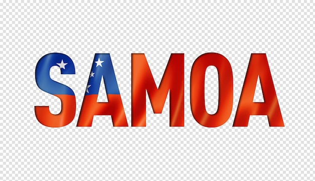 Carattere del testo della bandiera delle Samoa