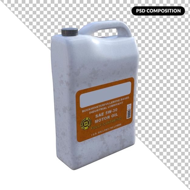 PSD le carburant de l'huile de jerrycan isolé 3d