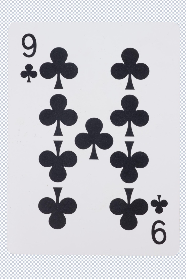 PSD card gambling on white game luck nine clubs