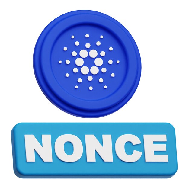 cardano crypto coin 3d icon isolated on the white background