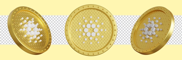 Cardano de criptomoeda render 3d