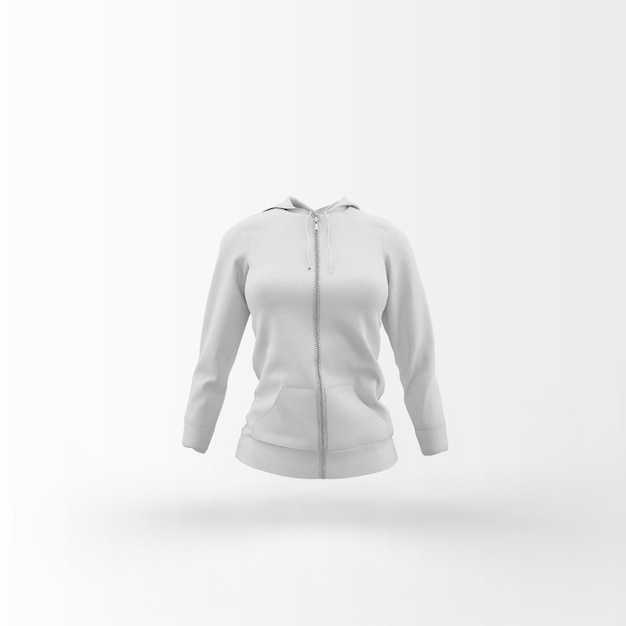 cardigan bianco che galleggia sul bianco