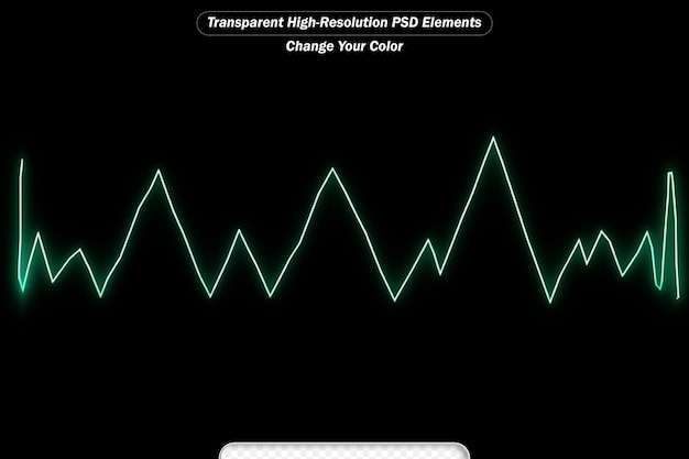 PSD cardiograma de los latidos del corazón ecg línea del corazón fondo de electrocardiograma verde