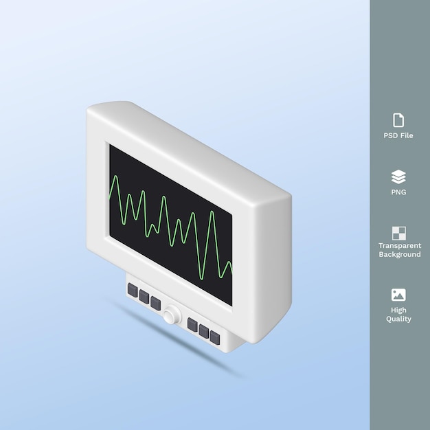 Un cardiograma de monitor de computadora