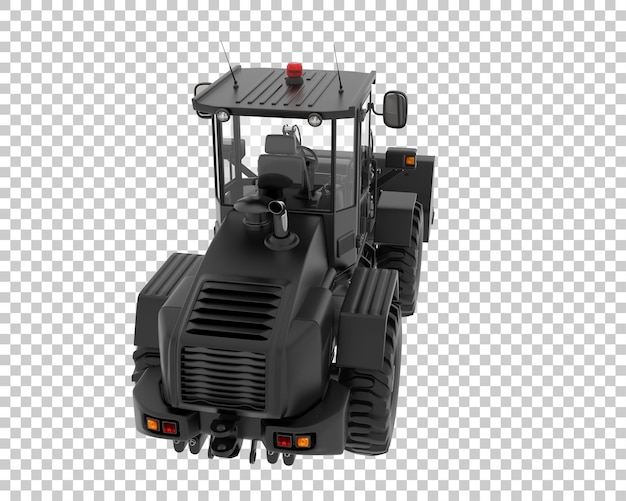 Cargadora de ruedas sobre fondo transparente Ilustración de renderizado 3d