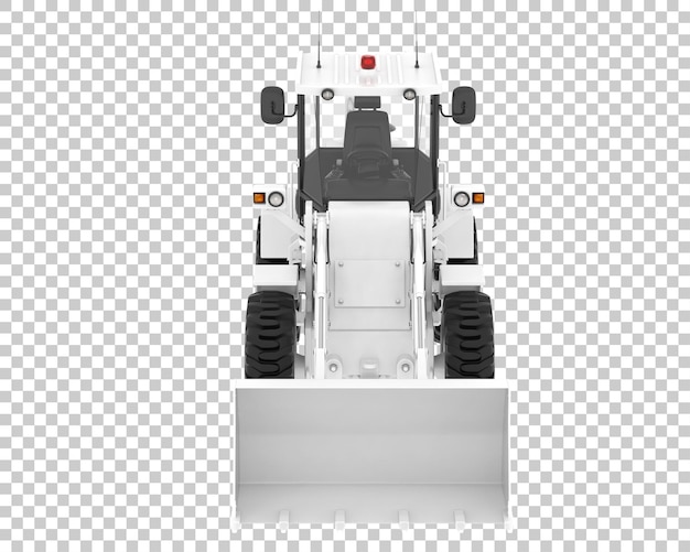 Cargadora de ruedas sobre fondo transparente Ilustración de renderizado 3d